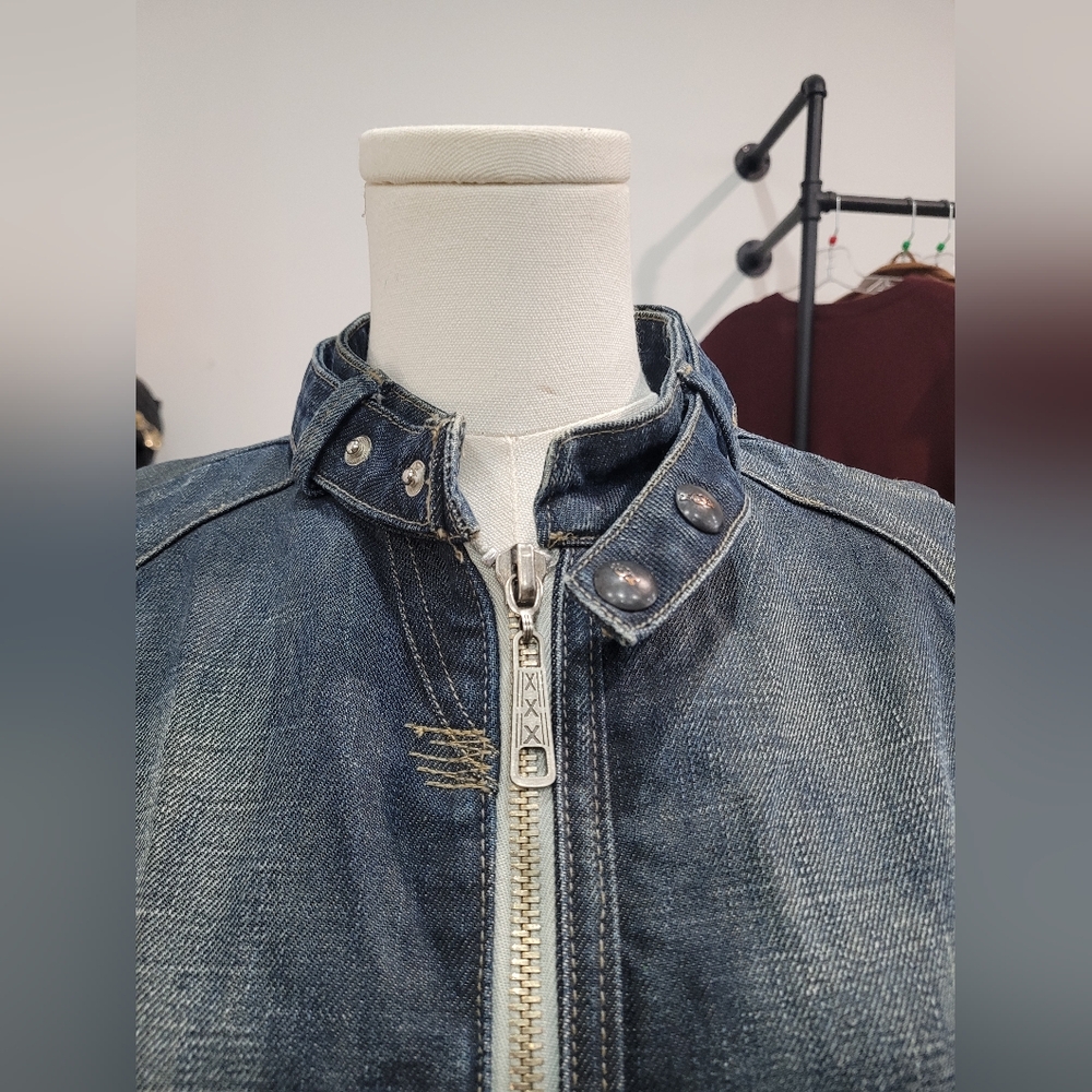 Y2K Denim Zip-Up Jacket - Picture 4 of 8